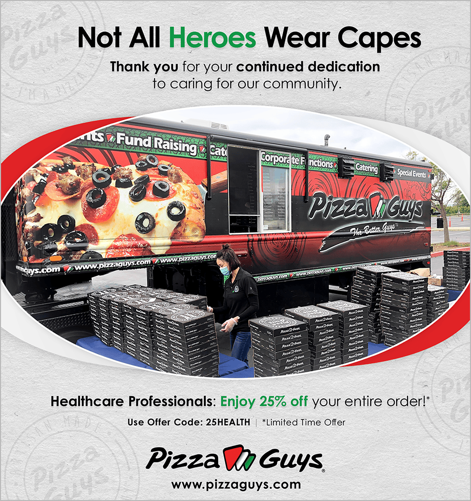 Pizza Guys Print Advertisement for Healthcare Professionals