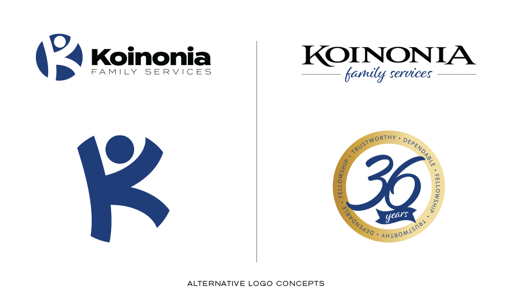 Koinonia Rebrand Alternative Logo Concepts